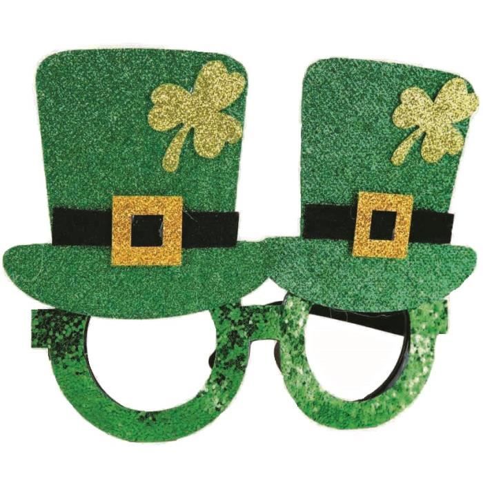 Lot De 100 Pièces Porte-Bonheur Saint-Patrick – Trèfle 3 Feuilles – Vert Et Doré – Plastique 3,4 Cm