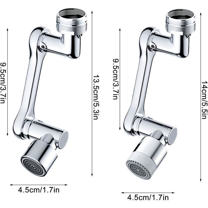 Rallonge De Robinet Pivotante 1080° – Aérateur Universel – Cuisine – Neuf