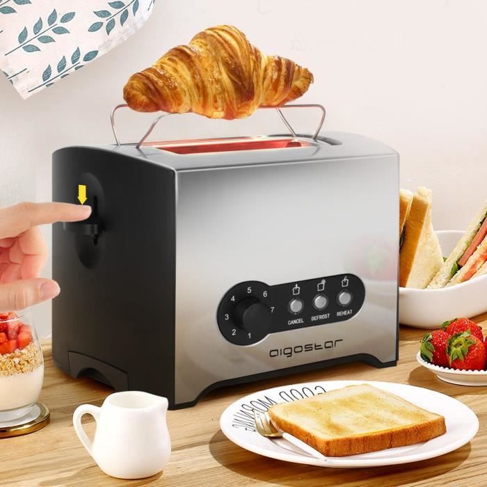 Grille-pain compact de grille-pain de pain de machine minimaliste élégant  moderne de petit déjeuner Appareils électroménagers 683 - Cdiscount  Electroménager
