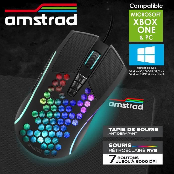 Pack Pro Gamer AMSTRAD WARRIORS-SWITCH007: Clavier, Souris, tapis, Casque &  convertisseur PC - PS3/4 - XBOX
