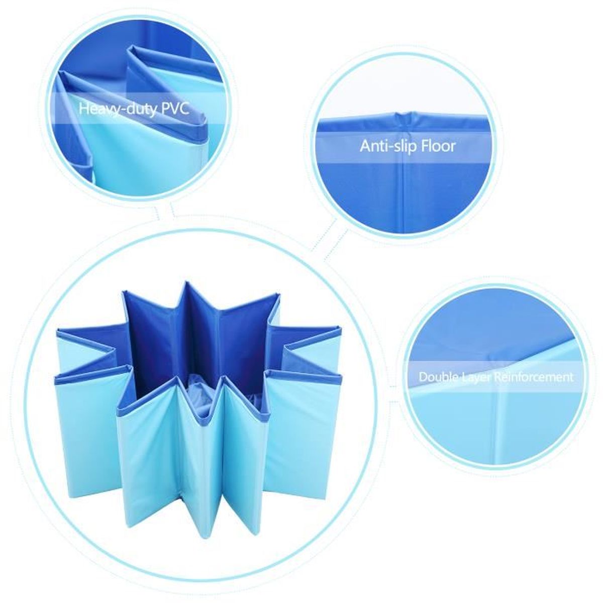 Piscine Pour Chiens Pliable Bouchon Vidange Fond Antiderapant Diametre 80 80 20cm Achat Vente Piscine Piscine Pour Chiens Pliable Cdiscount