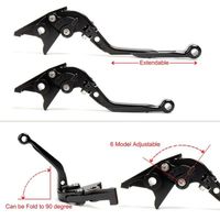 Leviers De Frein Et D’embrayage Courts Pour Kawasaki Z1000 2003-2006 - Aluminium, Réglables, Vert