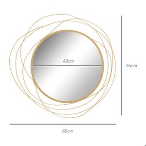 Miroir Ronde DIY Printiywood - Diamètre 170mm Épaisseur 3mm - Décoration Créative
