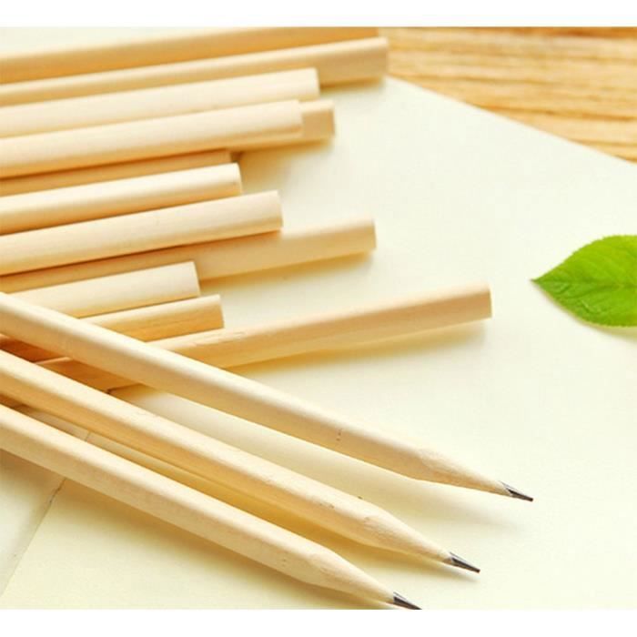 Zorvixal 80 Pièces Crayon De Bois HB En Naturel, 18 X 0.7 Cm