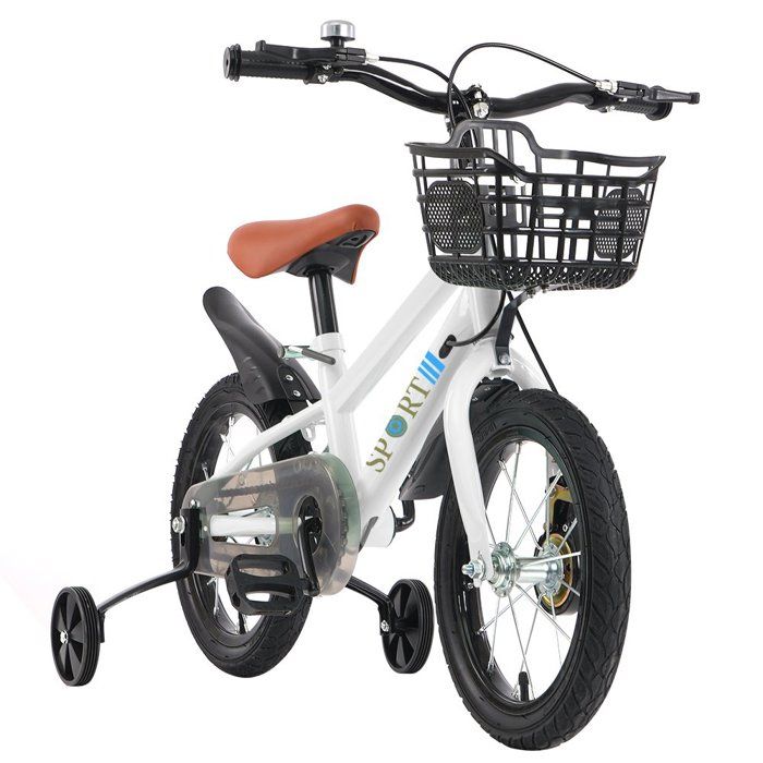 Roues D'Entraînement Pour Vélo Enfant – Acier Carbone, Réglable Pour 12/14/16/18/20 Pouces, Roues Élargies (Noir)