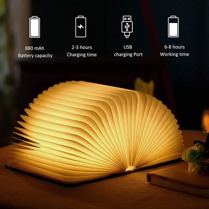 Lampe veilleuse livre lumineux