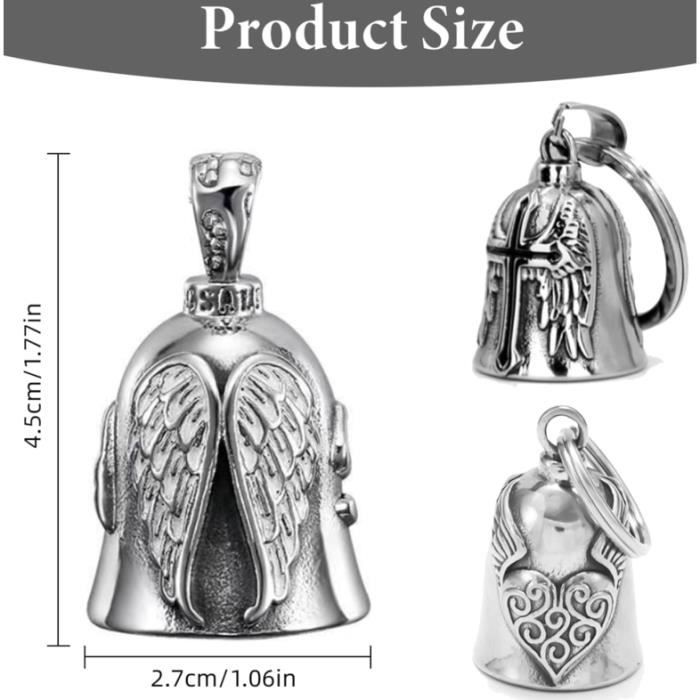 Guardian Bell - Clochette Porte-bonheur Pour Moto Et Vélo En Acier Inoxydable 316L | Talisman Du Motard