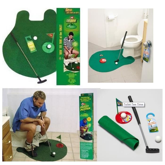 Paquets de toilette de golf jouets récréatifs, jouet mini golf