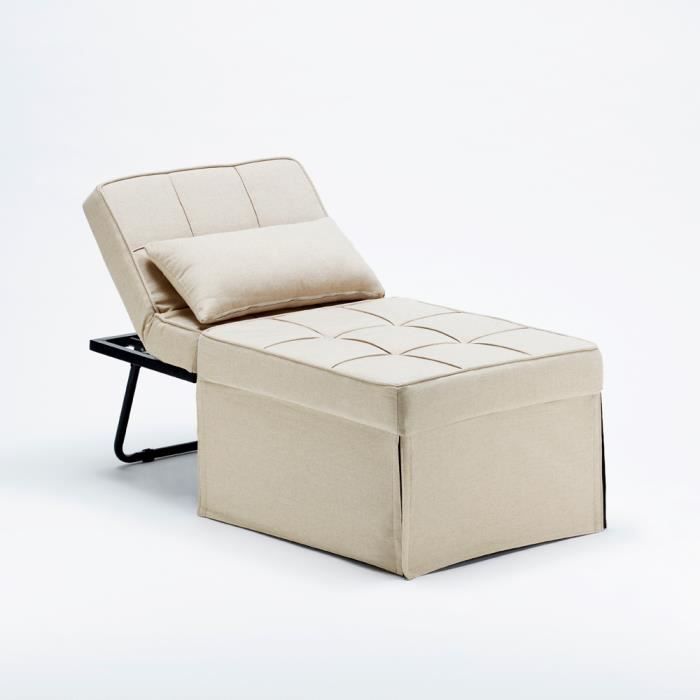 Fauteuil-lit pliant 2 places Beige