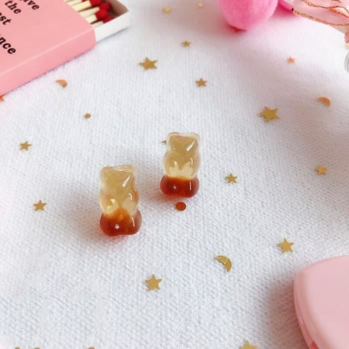 30 Breloques Ours En Résine Multicolore - Pendentifs Kawaii Pour Fabrication De Bijoux DIY, Colliers, Bracelets