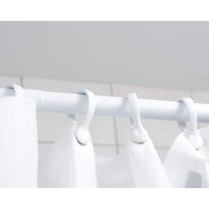Barre d'angle pour rideau de douche UNIVERSEL Coloris blanc - Conforama
