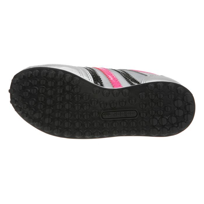 ADIDAS ORIGINALS Baskets La Trainer K Enfant Fille Argent rose et