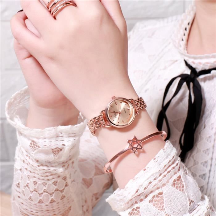 Montre-Bracelet Femme Avaner - Cadran Avec Chiffres Arabes - Design Élégant Et Minimaliste - Accessoire Tendance