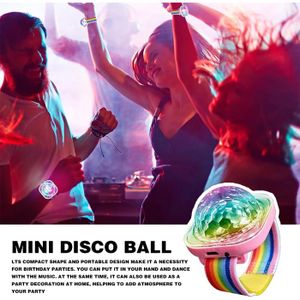 Boule Disco Pack De 4 Boules Disco USB - Lumière RGB Musicale Pour Fêtes, DJ, Maison Ou Voiture Jeu De Lumiere Soiree Dj