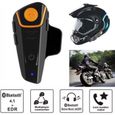 Asdr Motorcycle Intercom- BT-S2-Kit de communication Bluetooth pour casque de moto, de ski,-0