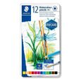 STAEDTLER® 14610C Design Journey - Boîte métal 12 crayons de couleur aquarellables assortis-0