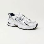 Basket New Balance 530 Blanc Gris CS - Femme - Cuir - Lacets