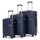 TORTUE. TORTUE Valise - Set de 3 Valises 55cm-65cm-75cm - ABS - 4 roulettes Doubles - Cadenas Integré- Marine