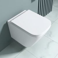 Sogood WC suspendu blanc cuvette céramique toilette abattant silencieux avec frein de chute Aix112