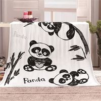 Couverture Panda, Plaid Polaire Panda 3D Couvertures Douce Confortable pour Enfants Adultes Canapé Couverture 150x150 cm