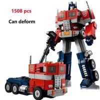 Deacutecennie s de construction de voiture robot de transformation pour enfants Optimus Prime camion Autobot 1508PCS NO BOX