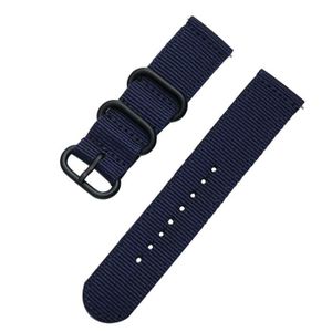 BRACELET MONTRE CONNEC. couleur bleu foncé taille 24mm Bracelet sport nato