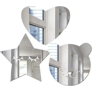 MIROIR Spiegel Selbstklebenden Acrylspiegel Für Eine Moderne Wanddekoration Im Wohnzimmer,Schlafzimmer, Badezimmer-Einfache Anbring[u2079]
