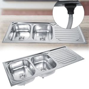 Evier A Poser Reversible Moderna 2 Cuve 1 Egouttoir 120x60 Achat Vente Evier De Cuisine Evier A Poser Reversible Cdiscount