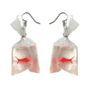 Fait à la main poisson sac d/'eau pendentif boucle d/'oreille crochet DropDangle u