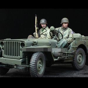FIGURINE - PERSONNAGE Kits de figurines de soldats américains 1/35 en résine - GRIS - 2 figurines non assemblées, non peintes