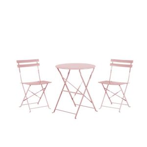 Ensemble table et chaise de jardin Beliani - Salon de jardin bistrot table et 2 chais