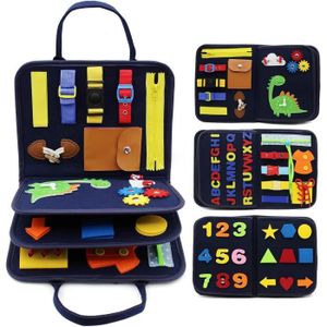 PUZZLE Felt Busy Board Montessori, 4 Couches Tableau D'Ac