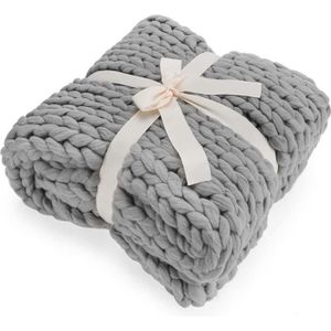 COUVERTURE - PLAID Couverture en laine tricotée,180 x 120 cm Couverture en tricot faite main, pour Lit, Chaise, Canapé Natte de Couchage de Douce 
