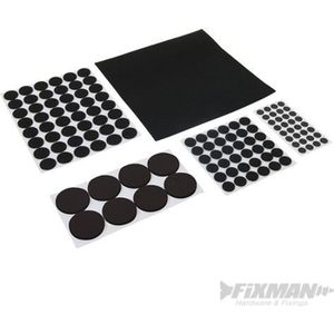 marron foncé Lot de 244 patins en feutre autocollants protection du sol Pour meubles Avec film adhésif Blanc et marron foncé carrés Pour chaises blanc Ronds