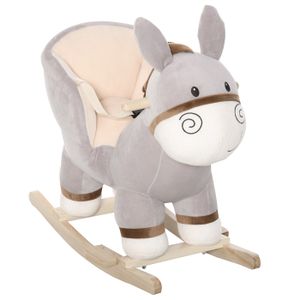 Bieco Peluche Animal à Bascule Chevaux