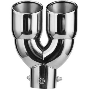 Embout échappement Inox Double Oblique Simoni Racing 2x76xL240mm - Pour Custom Auto