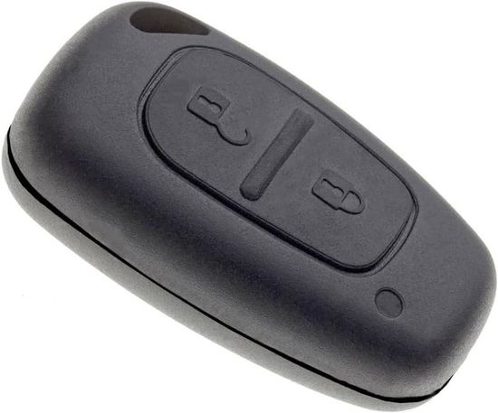 Coque Clé Renault 3 Boutons - Compatible Clio 3, Twingo 2, Kangoo 2 - Avec Pile CR2016