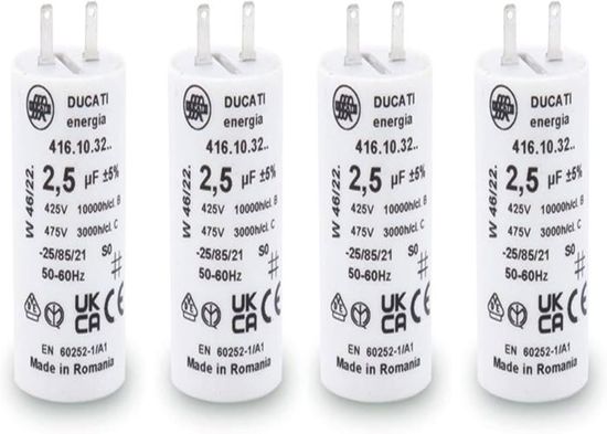 Lot De 4 Condensateurs 2,5 UF Pour Volet Roulant SOMFY SIMU NICE - Réparation Moteur Haute Qualité