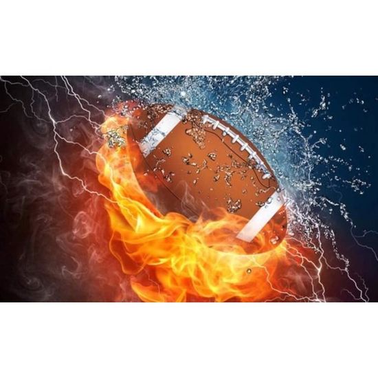 DIY 5D Diamond Painting Enfant Complet Kits, Round Drill Feu De Badminton Sports 60x90cm 5D Peinture Diamant Point De Croix Toile Broderie Diamant Arts Craft For Corridor Porch Home Wall Decor