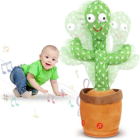 Cactus Qui Danse et Parlant/Chantant, Jouet en Peluche de Cactus  électronique Dansant, Cadeaux pour Enfants, 120 chansons (Chant + Danse +  Répétition + Lumineux) : : Jeux et Jouets