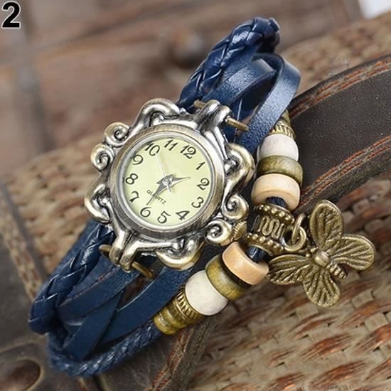 Montre femme sales cuir vintage