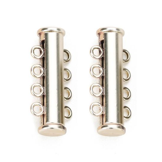 2 fermoirs Healifty magnétiques ronds en acier inoxydable - Diamètre 6