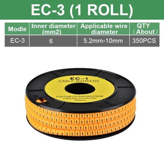 Marqueurs De Câbles Numérotés 0-9 - Lot De 100/150 Pièces, Tubes Plastique Pour Identification Fils