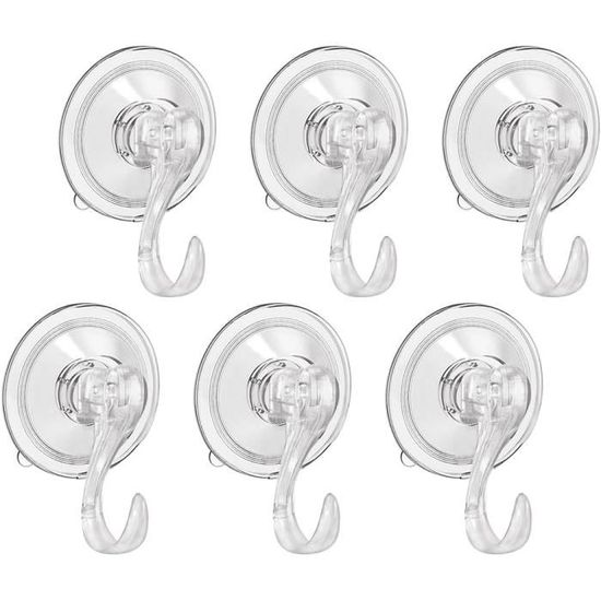 Lot De 6 Crochet Ventouse Puissante Ventouse Crochet Ventouse Salle De Bain Porte Serviette