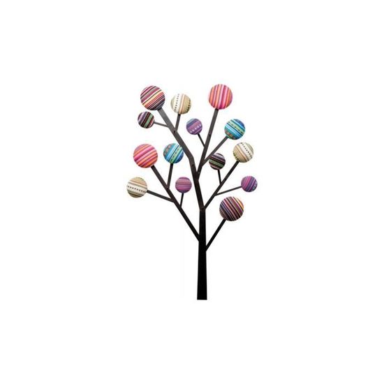 Kare Design Portemanteau Mural Bubble Tree Métallique Multicolore 112cm Patère avec 14 Crochets Vintage Arbre Décoration Murale Couloir