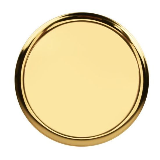 Lot De 2 Plateaux Ronds En Acier Inoxydable Doré - 14x14 Cm, Pour Bijoux, Cosmétiques, Rangement