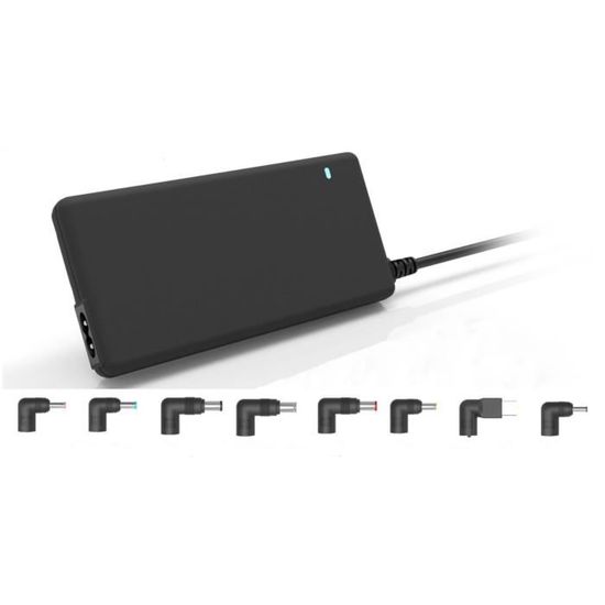 Chargeur universel pour PC portable 90W Format slim , 1 port USB intég 8  fiches inclus noir Noir - Cdiscount Informatique