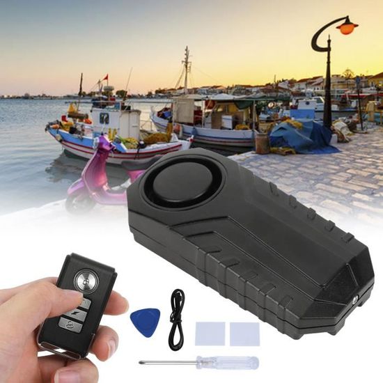 Alarme Antivol Vélo Sans Fil 113 DB - Avec Télécommande, Capteur Vibration, étanche IP66, Pour Vélo, Scooter, Moto