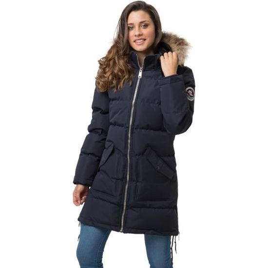 Doudoune Femme Cheneak Bleu marine Canadian Peak XXL Polyester et nylon Fermeture eclair Bleu marine Cdiscount Pret a Porter