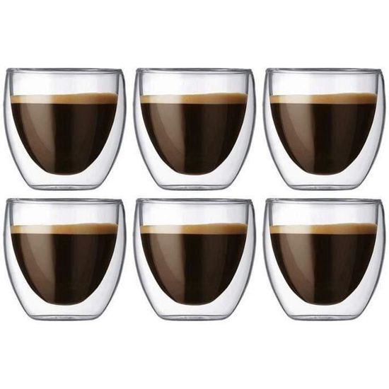 LOT DE 6 TASSES à CAFE / EXPRESSO - NEUF - IDEE CADEAU
